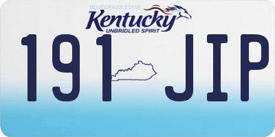 KY license plate 191JIP