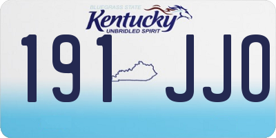 KY license plate 191JJO