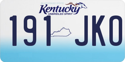 KY license plate 191JKO