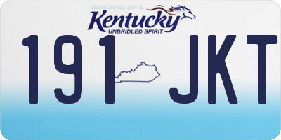 KY license plate 191JKT