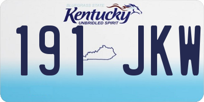 KY license plate 191JKW