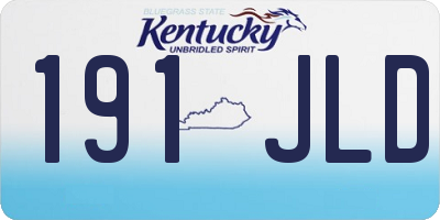 KY license plate 191JLD