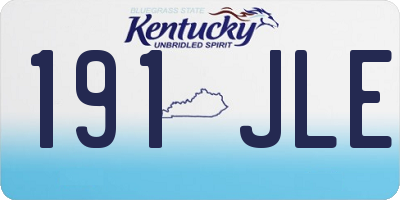 KY license plate 191JLE