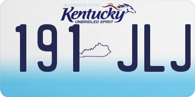 KY license plate 191JLJ