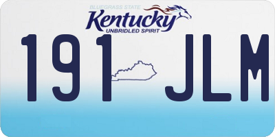 KY license plate 191JLM