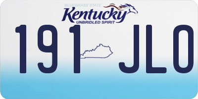 KY license plate 191JLO