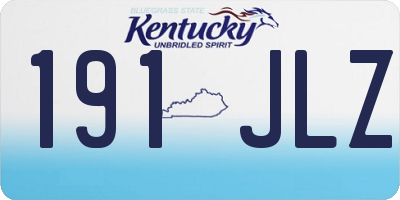 KY license plate 191JLZ