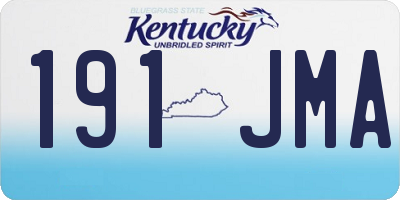 KY license plate 191JMA