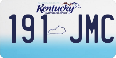 KY license plate 191JMC