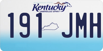 KY license plate 191JMH