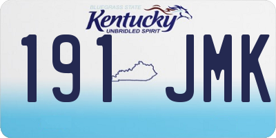 KY license plate 191JMK