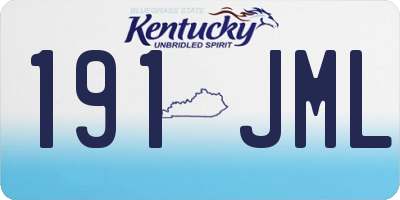 KY license plate 191JML