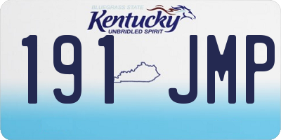 KY license plate 191JMP