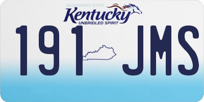 KY license plate 191JMS