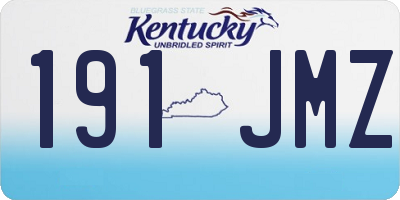 KY license plate 191JMZ