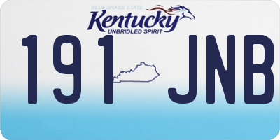KY license plate 191JNB