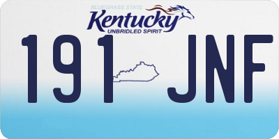 KY license plate 191JNF