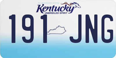 KY license plate 191JNG
