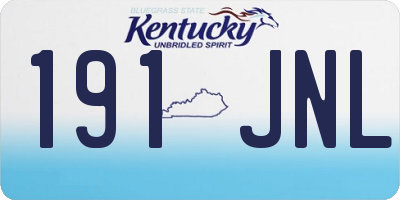 KY license plate 191JNL