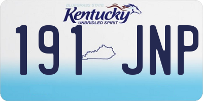 KY license plate 191JNP