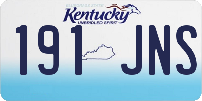 KY license plate 191JNS