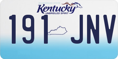 KY license plate 191JNV
