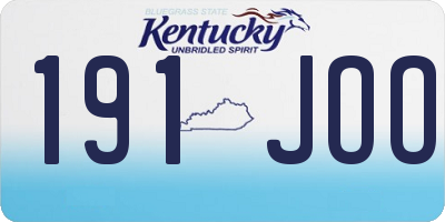KY license plate 191JOO