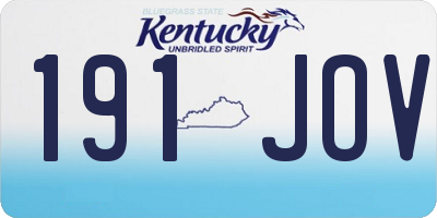 KY license plate 191JOV