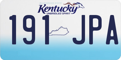 KY license plate 191JPA
