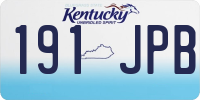 KY license plate 191JPB