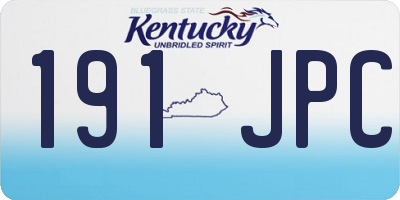 KY license plate 191JPC