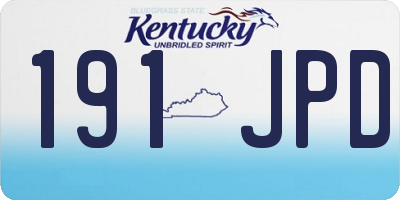 KY license plate 191JPD