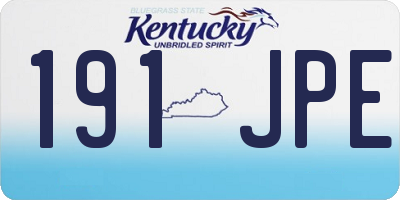 KY license plate 191JPE
