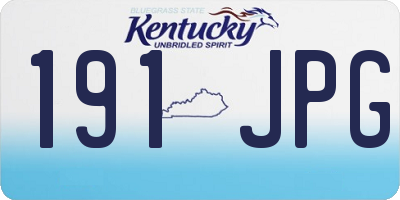 KY license plate 191JPG