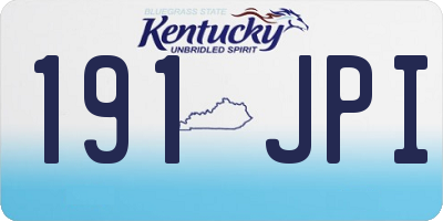 KY license plate 191JPI
