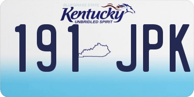 KY license plate 191JPK
