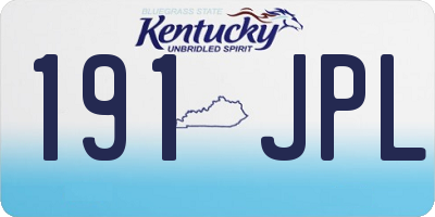 KY license plate 191JPL