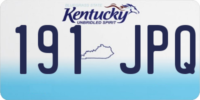 KY license plate 191JPQ