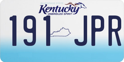 KY license plate 191JPR