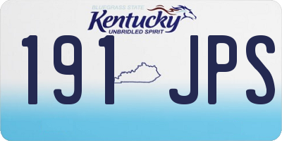 KY license plate 191JPS