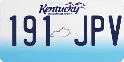KY license plate 191JPV
