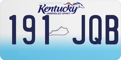 KY license plate 191JQB