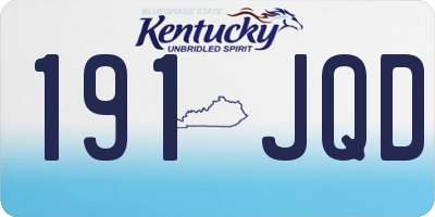 KY license plate 191JQD