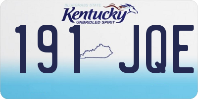 KY license plate 191JQE