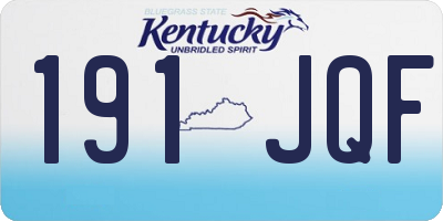 KY license plate 191JQF