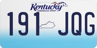 KY license plate 191JQG