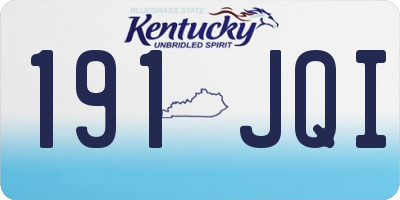 KY license plate 191JQI
