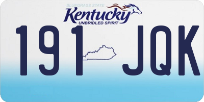 KY license plate 191JQK
