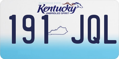 KY license plate 191JQL