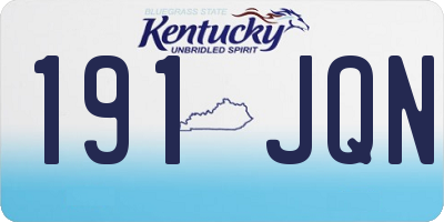 KY license plate 191JQN